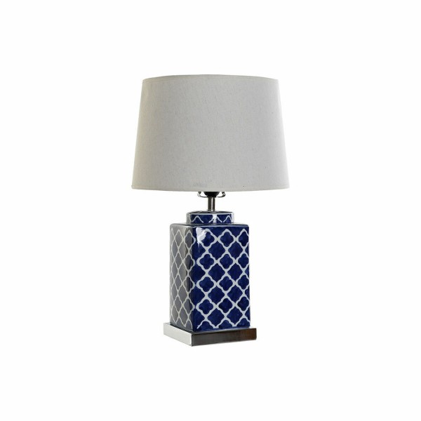 Επιτραπέζιο Φωτιστικό DKD Home Decor Μωσαϊκό Πορσελάνη Μπλε πολυεστέρας Λευκό (35 x 35 x 57 cm)