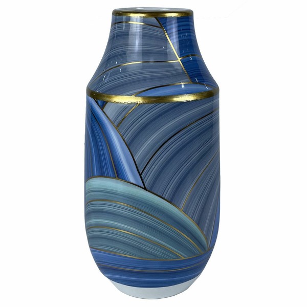 Βάζο DKD Home Decor Πορσελάνη Μπλε Σύγχρονη (15 x 15 x 30 cm)