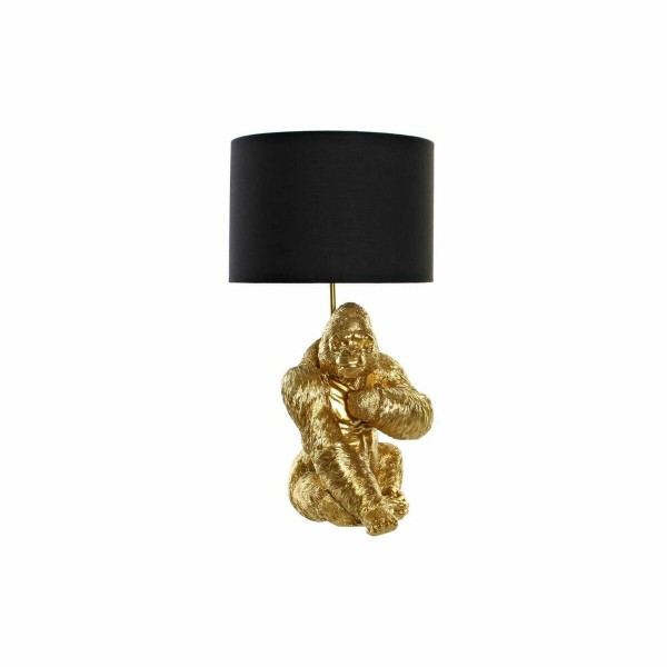 Επιτραπέζιο Φωτιστικό DKD Home Decor Μαύρο Χρυσό πολυεστέρας Ρητίνη Γορίλας (20 x 20 x 42 cm)