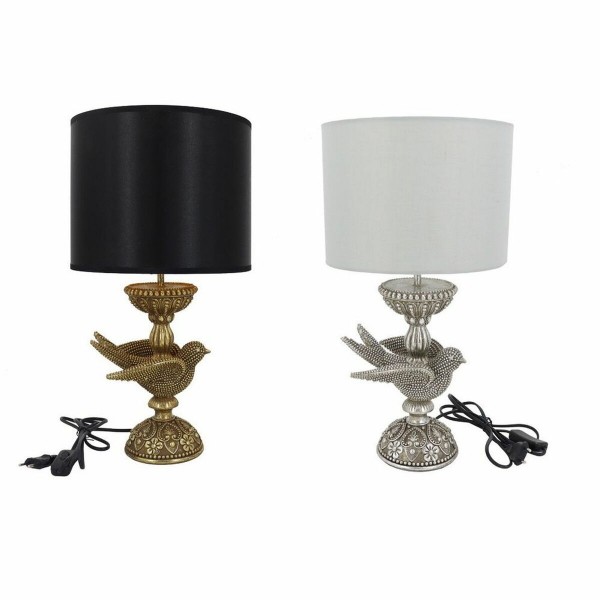 Επιτραπέζιο Φωτιστικό DKD Home Decor Χρυσό πολυεστέρας Ασημί Ρητίνη (16.6 x 11.6 x 33 cm) (2 pcs)