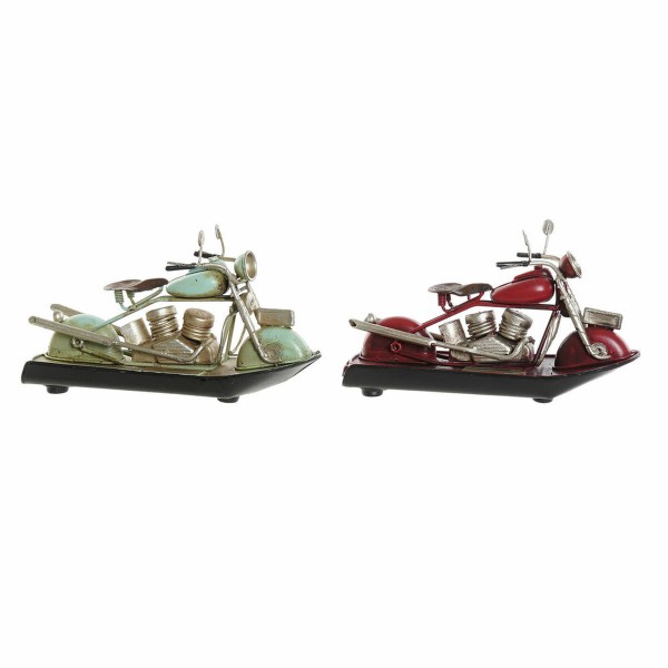 Όχημα DKD Home Decor Μοτοσικλέτα Vintage (2 pcs) (19 x 8 x 11.5 cm)