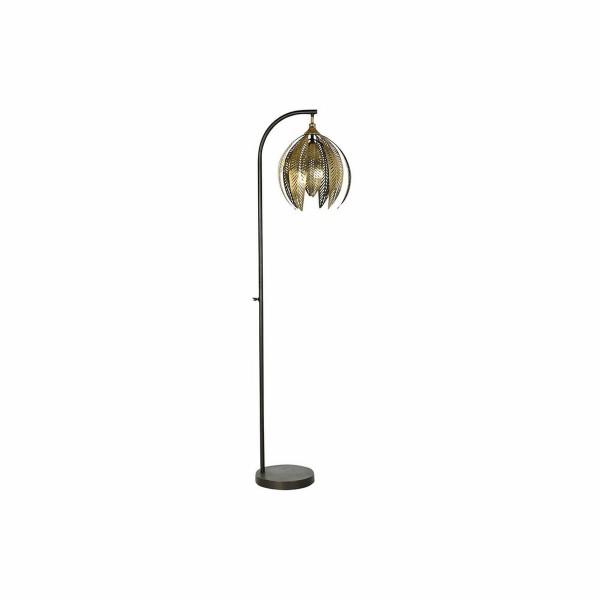 Φωτιστικό Δαπέδου DKD Home Decor Φύλλο Μαύρο Χρυσό Μέταλλο (39 x 30 x 157 cm)