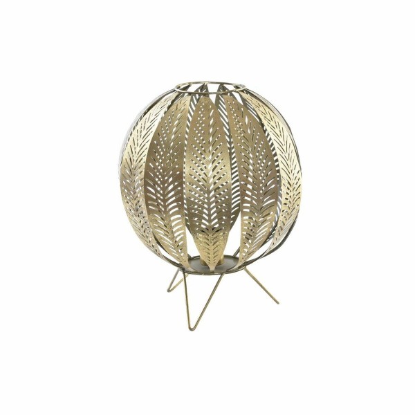Επιτραπέζιο Φωτιστικό DKD Home Decor Φύλλα Χρυσό Μέταλλο (34 x 34 x 39 cm)