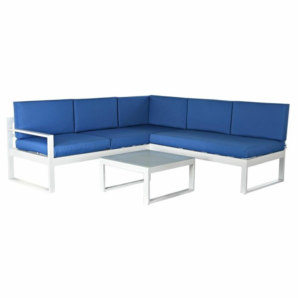 Καναπές κήπου DKD Home Decor Μπλε πολυεστέρας Αλουμίνιο (192 x 192 x 92 cm)  