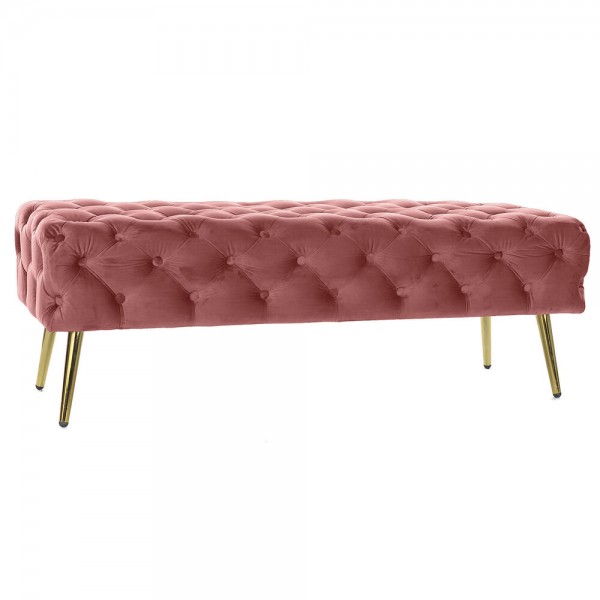 Σκαμπό DKD Home Decor Ροζ Χρυσό (120 x 45 x 40 cm)