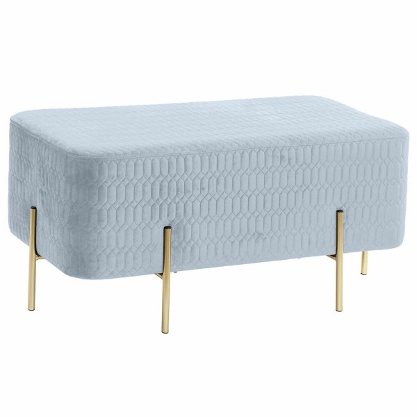 Σκαμπό DKD Home Decor   Χρυσό Μέταλλο πολυεστέρας Sky μπλε Σφουγγάρι (91 x 46,5 x 42 cm)
