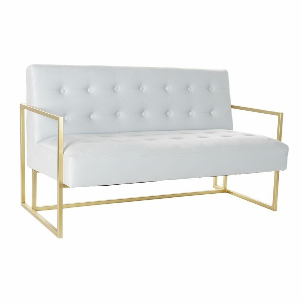 Καναπές DKD Home Decor Χρυσό Μέταλλο πολυεστέρας Sky μπλε (128 x 70 x 76 cm)