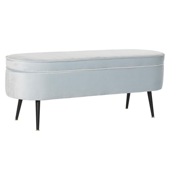 Σκαμπό DKD Home Decor   Μαύρο Μέταλλο πολυεστέρας Sky μπλε (120 x 40 x 45 cm)