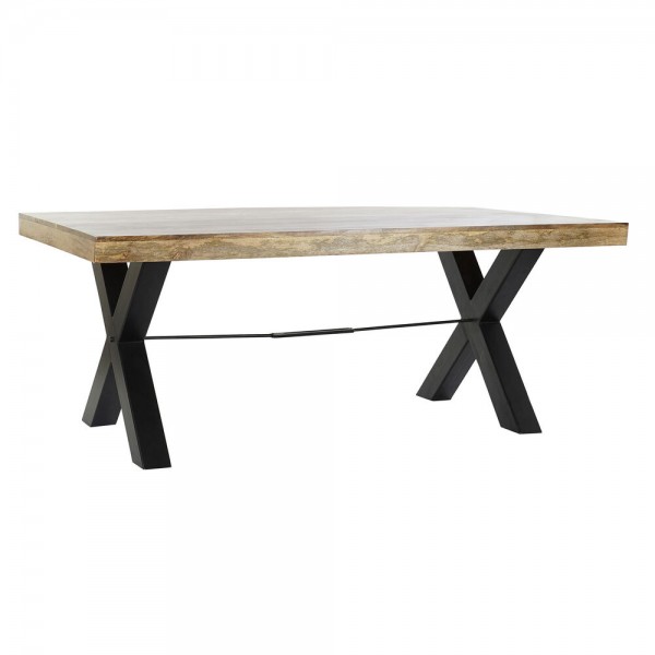 Τραπεζαρία DKD Home Decor Μέταλλο Ξύλο από Μάνγκο (200 x 100 x 77 cm)