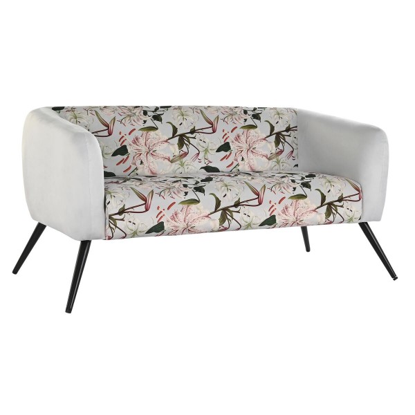 Καναπές DKD Home Decor Μαύρο Μπεζ Μέταλλο πολυεστέρας Shabby Chic (140 x 71 x 71 cm)