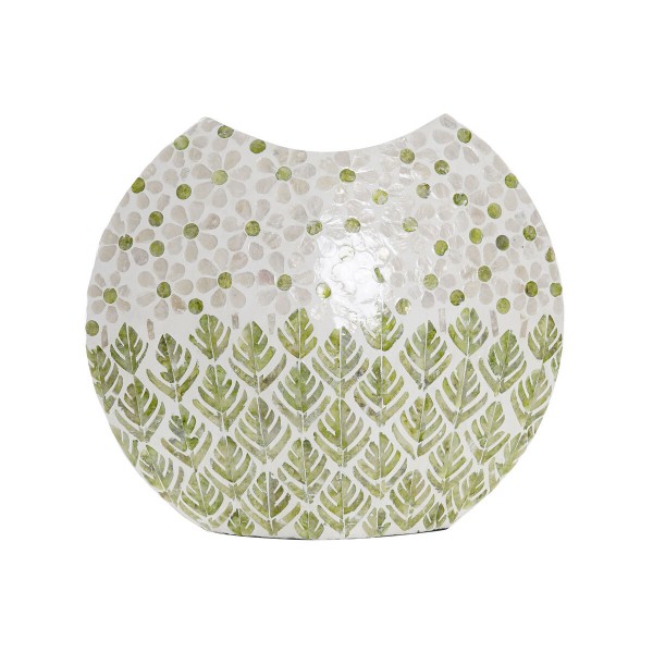 Βάζο DKD Home Decor Βάζο Πράσινο Από φίλντισι Διακοσμητική κανάτα Τροπικό (46 x 13 x 40 cm)
