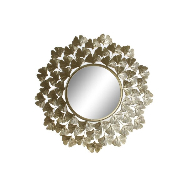Τοίχο καθρέφτη DKD Home Decor Καθρέφτης Χρυσό Μέταλλο (52 x 5 x 52 cm)