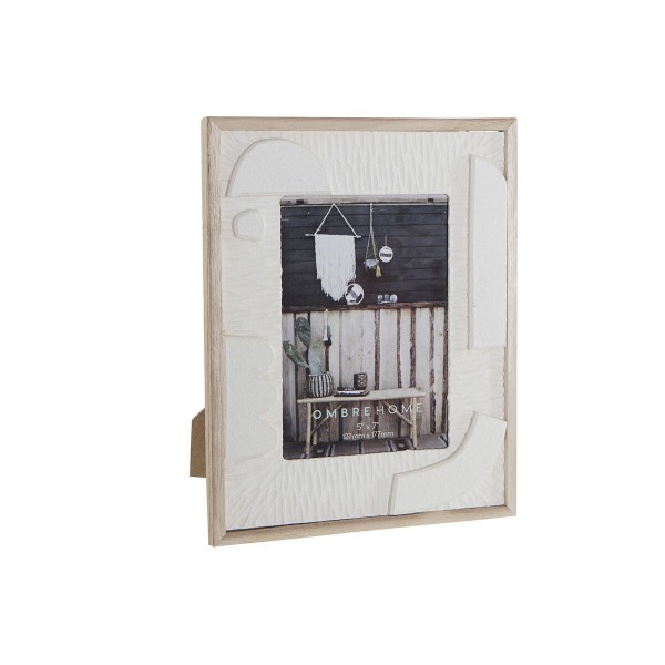 Κορνίζα DKD Home Decor Scandi Φυσικό Λευκό Ξύλο MDF (21 x 1,5 x 26,5 cm)