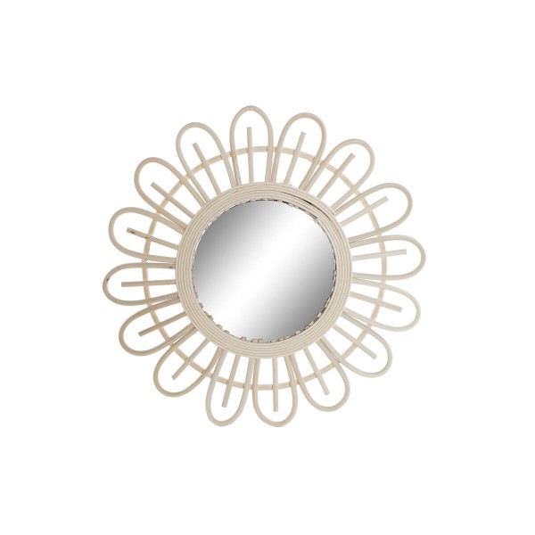 Τοίχο καθρέφτη DKD Home Decor Φυσικό Αλουμίνιο λυγαριά (50 x 2 x 50 cm)