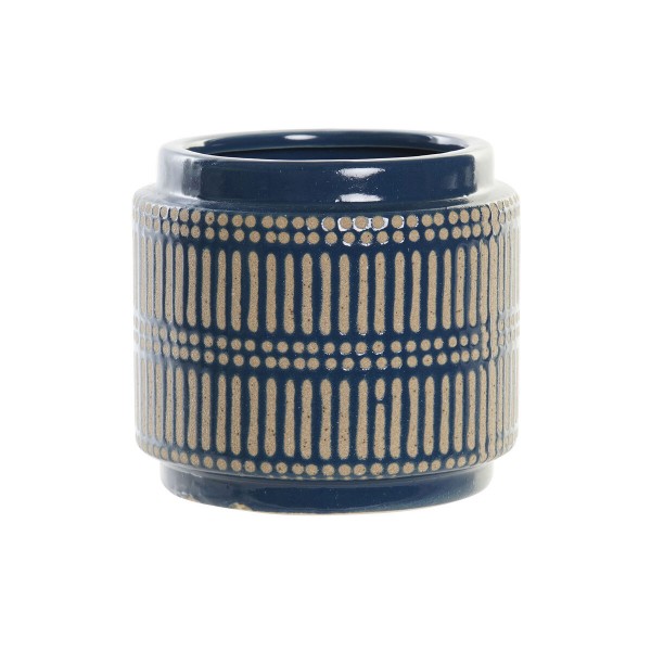 Βάζο DKD Home Decor Κεραμικά Ναυτικό Μπλε Σύγχρονη (12 x 12 x 11 cm)