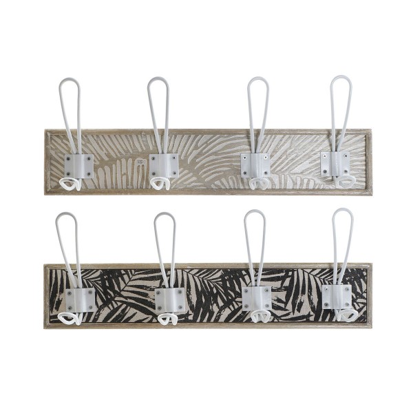 Κρεμάστρα τοίχου DKD Home Decor MDF Τροπικό (41 x 8 x 13 cm) (x2)