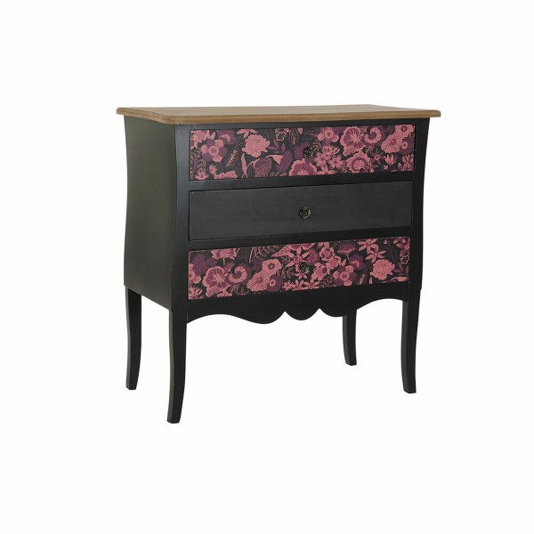 Σκευοθήκη DKD Home Decor Μαύρο Ροζ Καφέ MDF (76 x 39 x 75,5 cm)