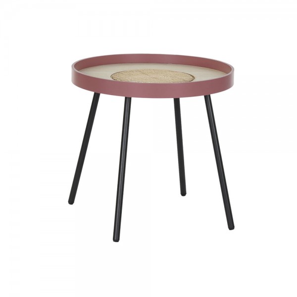 Βοηθητικό Τραπέζι DKD Home Decor MDF λυγαριά (45 x 45 x 44 cm)