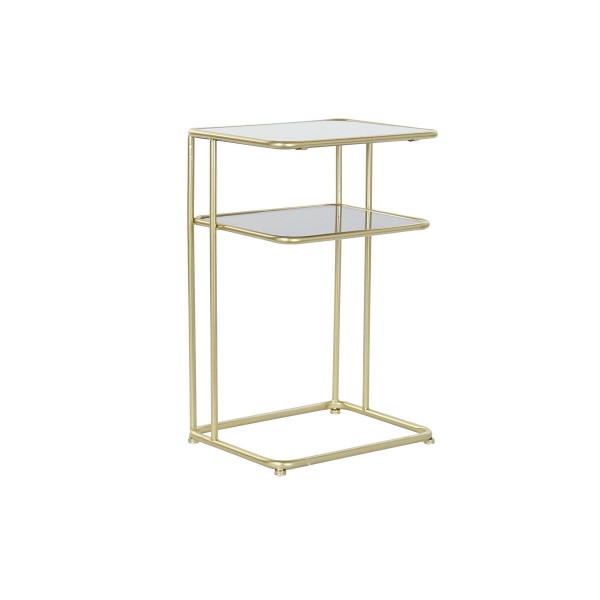 Βοηθητικό Τραπέζι DKD Home Decor Καθρέφτης Κρυστάλλινο Χρυσό Μέταλλο (40 x 31 x 61 cm)