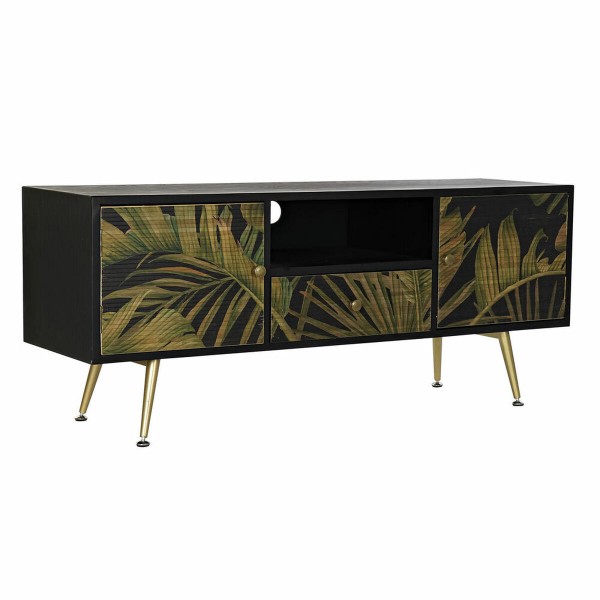 Σκευοθήκη DKD Home Decor Μαύρο Έλατο Μέταλλο MDF Πράσινο