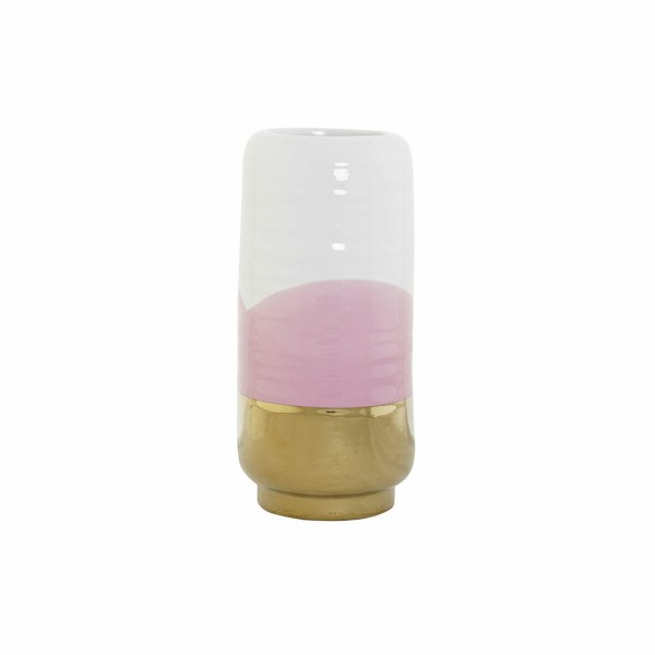 Βάζο DKD Home Decor Πορσελάνη Ροζ Glam (12.2 x 12.2 x 26 cm)