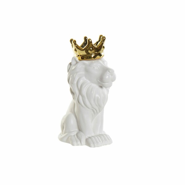 Βάζο DKD Home Decor Λέων Λευκό Dolomite Glam (12 x 9 x 20.5 cm)