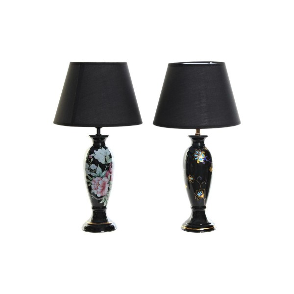 Επιτραπέζιο Φωτιστικό DKD Home Decor Μαύρο Χρυσό Fugl 220 V 50 W Ανατολικó (28 x 28 x 51 cm) (x2)