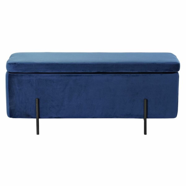 Σκαμπό DKD Home Decor   Μαύρο Μπλε Μέταλλο πολυεστέρας Βελούδο (108 x 46 x 45 cm)