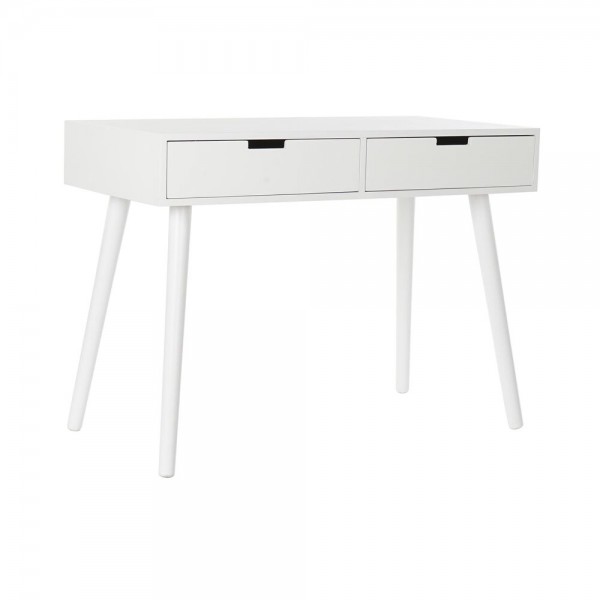 Γραφείο DKD Home Decor Λευκό Σκούρο γκρίζο Ξυλο παουλόβνια (100 x 50 x 74 cm)