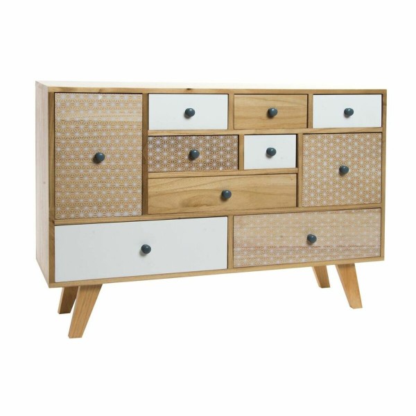 Σκευοθήκη DKD Home Decor Φυσικό Ξύλο Λευκό (95,5 x 26 x 67,5 cm)
