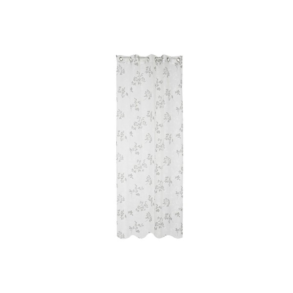 Κουρτίνα DKD Home Decor Μέταλλο πολυεστέρας Λευκό Ανοιχτό Γκρι (140 x 270 cm)