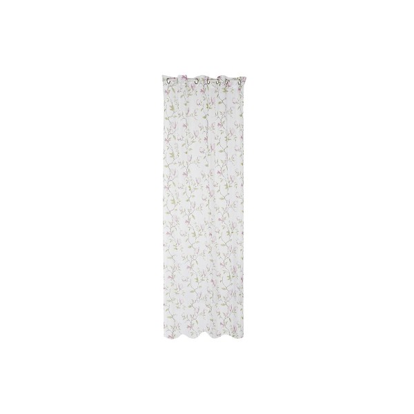 Κουρτίνα DKD Home Decor Ροζ Μέταλλο πολυεστέρας Λευκό Πράσινο (140 x 270 cm)