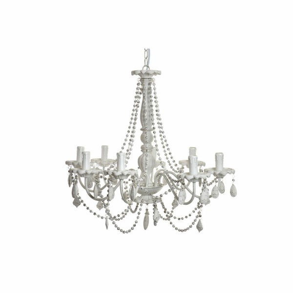 Φωτιστικό Οροφής DKD Home Decor Έλατο Μέταλλο Λευκό (65 x 65 x 53 cm)