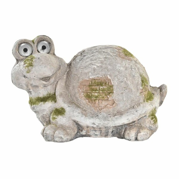 Ηλιακή λάμπα DKD Home Decor Χελώνα Γκρι Πράσινο Ρητίνη (28 x 21 x 18 cm)