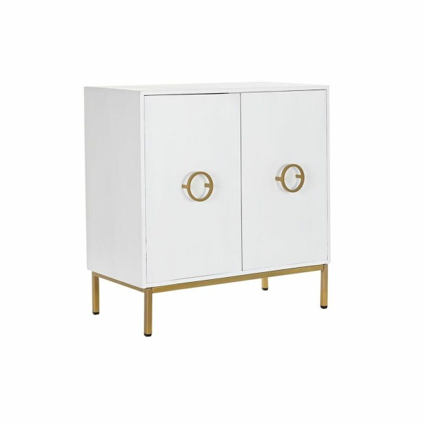 Σκευοθήκη DKD Home Decor Λευκό Χρυσό Μέταλλο Ξύλο από Μάνγκο (80 x 37,5 x 80 cm)