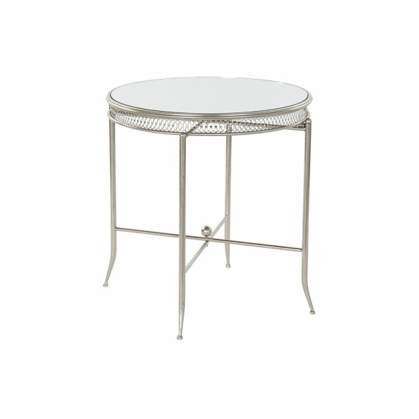 Βοηθητικό Τραπέζι DKD Home Decor Καθρέφτης Ασημί Μέταλλο (56 x 56 x 56 cm)