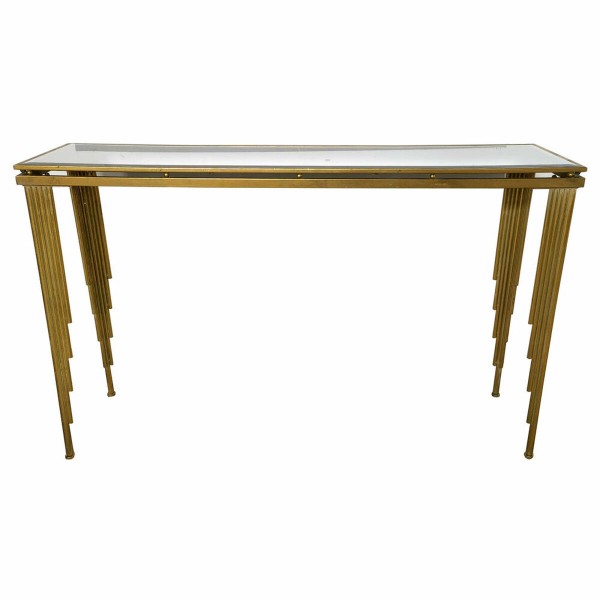 Βοηθητικό Τραπέζι DKD Home Decor Καθρέφτης Μέταλλο Χαλκός (120 x 32 x 74 cm)