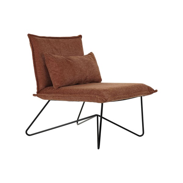 Πολυθρόνα DKD Home Decor Μέταλλο πολυεστέρας τερακότα (68 x 78 x 75 cm)