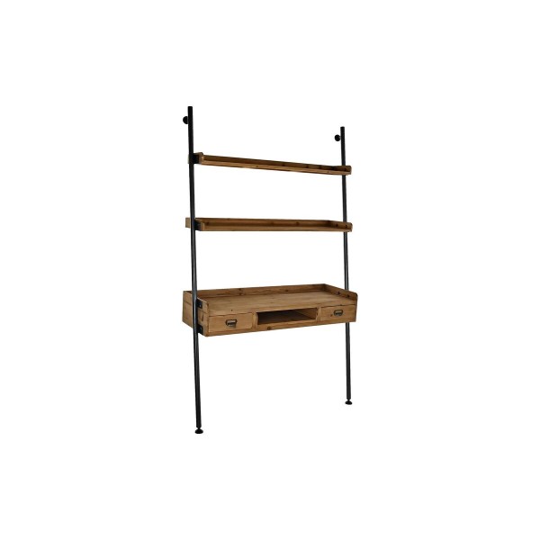 Ράφια DKD Home Decor Έλατο Φυσικό Μέταλλο Σκούρο γκρίζο 2 Ράφια (123 x 40 x 198 cm)