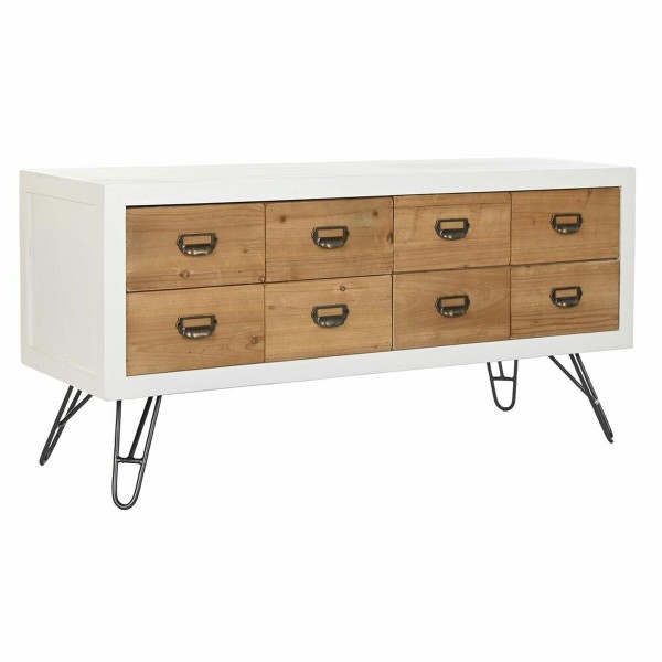 Σκευοθήκη DKD Home Decor Λευκό Έλατο Μέταλλο (120 x 40 x 59 cm)