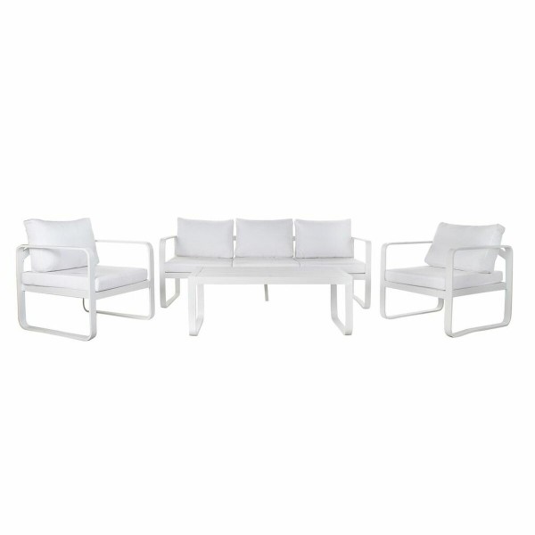 Καναπές κήπου DKD Home Decor Λευκό πολυεστέρας Αλουμίνιο (184 x 72 x 78 cm)  