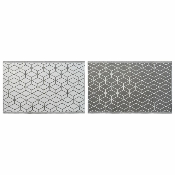 Χαλί DKD Home Decor Γκρι Λευκό Γεωμετρική (x2) (120 x 180 cm)