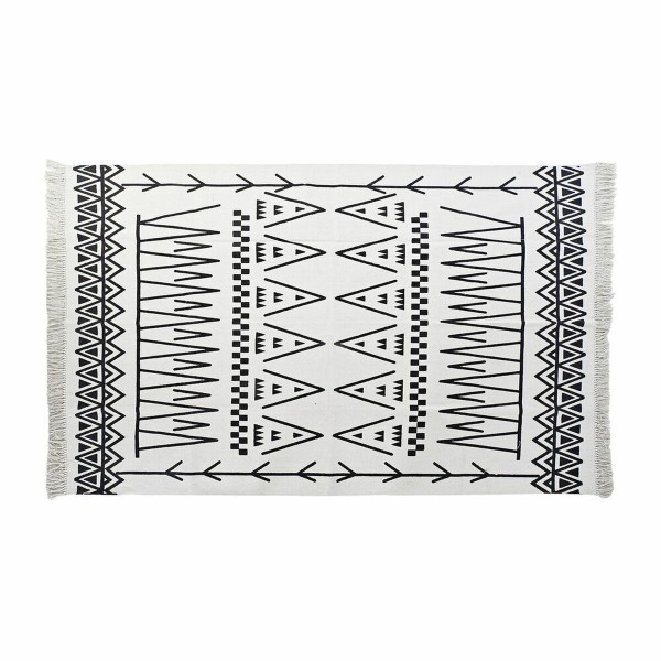 Χαλί DKD Home Decor Μαύρο Λευκό Ikat (120 x 180 x 0,7 cm)