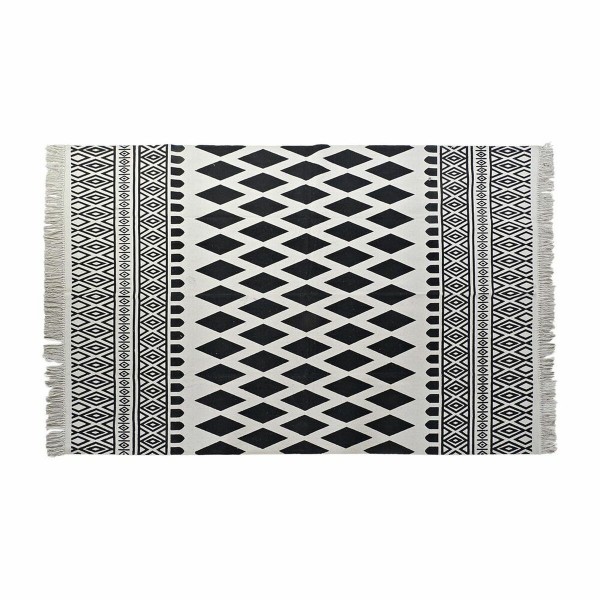 Χαλί DKD Home Decor Μαύρο Λευκό (120 x 180 x 0,7 cm)