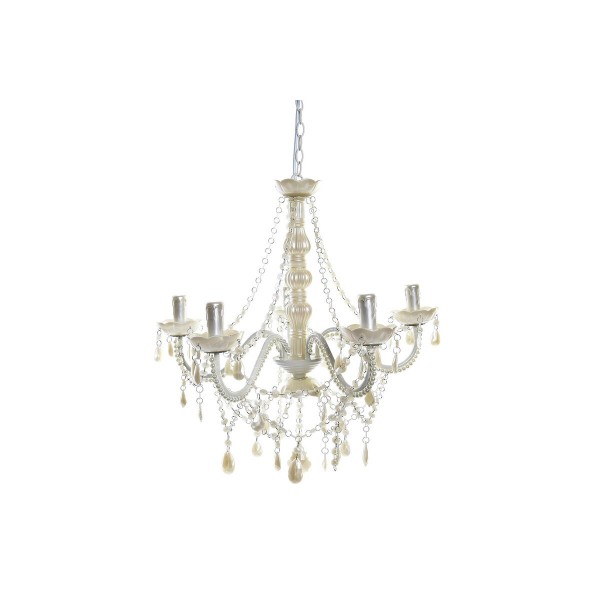 Φωτιστικό Οροφής DKD Home Decor 25W Κρεμ 220 V (56 x 54 x 58 cm)