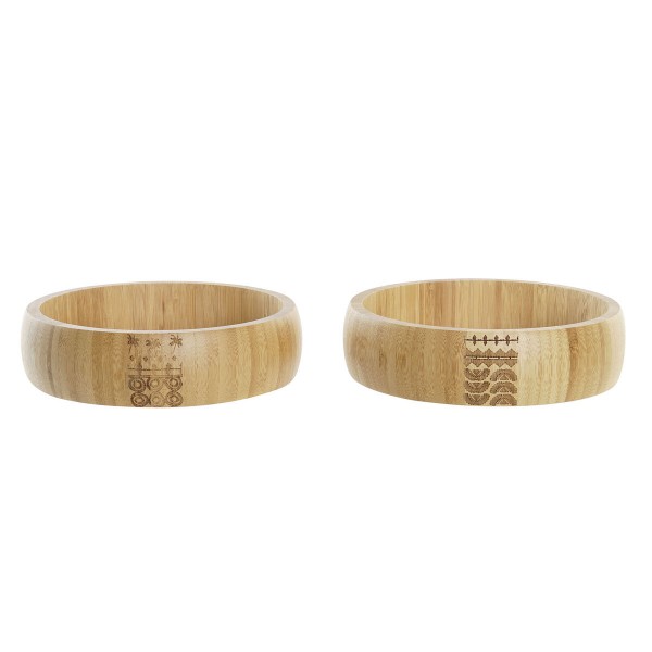 Σαλατιέρα DKD Home Decor Φυσικό Διακοσμητική κανάτα (20 x 20 x 5 cm) (x2)