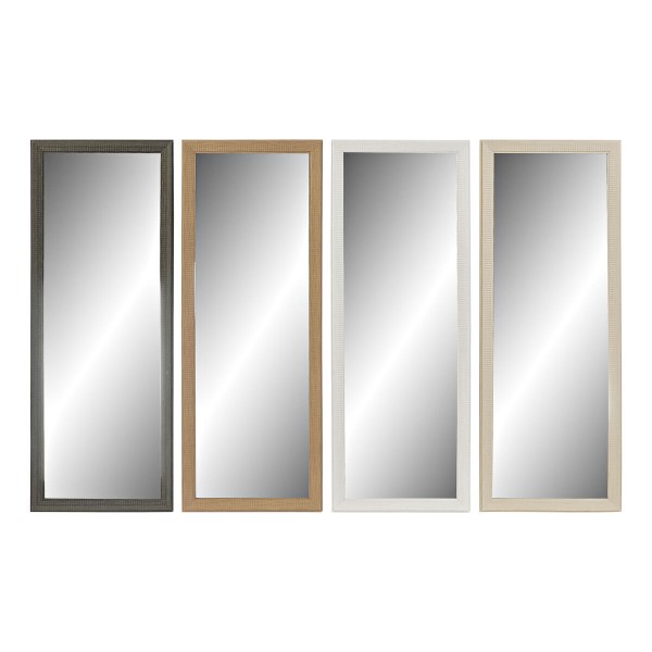 Τοίχο καθρέφτη DKD Home Decor Κρυστάλλινο Φυσικό Καφέ Σκούρο γκρίζο Ελεφαντόδοντο PS Παραδοσιακά 4 Μονάδες (36 x 2 x 95,5 cm)