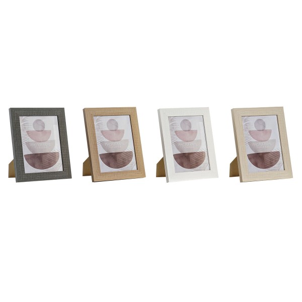 Κορνίζα DKD Home Decor Κρυστάλλινο Φυσικό Καφέ Σκούρο γκρίζο Ελεφαντόδοντο PS (20 x 1,5 x 25 cm) (4 Μονάδες)
