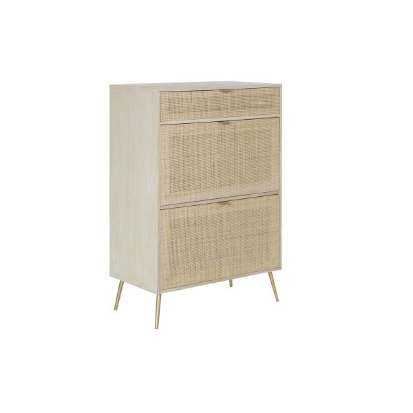 Παπουτσοθήκη DKD Home Decor ρατάν Ξυλο παουλόβνια (75 x 40 x 112,5 cm)
