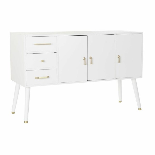 Σκευοθήκη DKD Home Decor Λευκό Φυσικό Μέταλλο Κρεμ (120 x 40 x 78,5 cm)